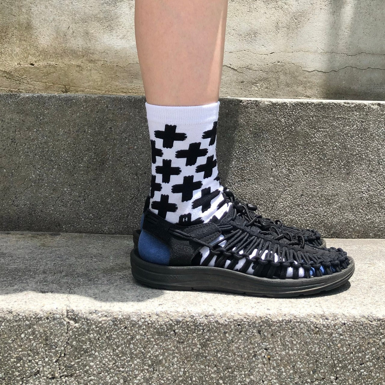 deechu 品牌印花棉襪【芥末】