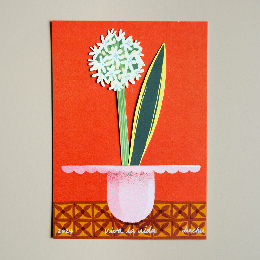 Flower arrangement postcard｜Elegant lady