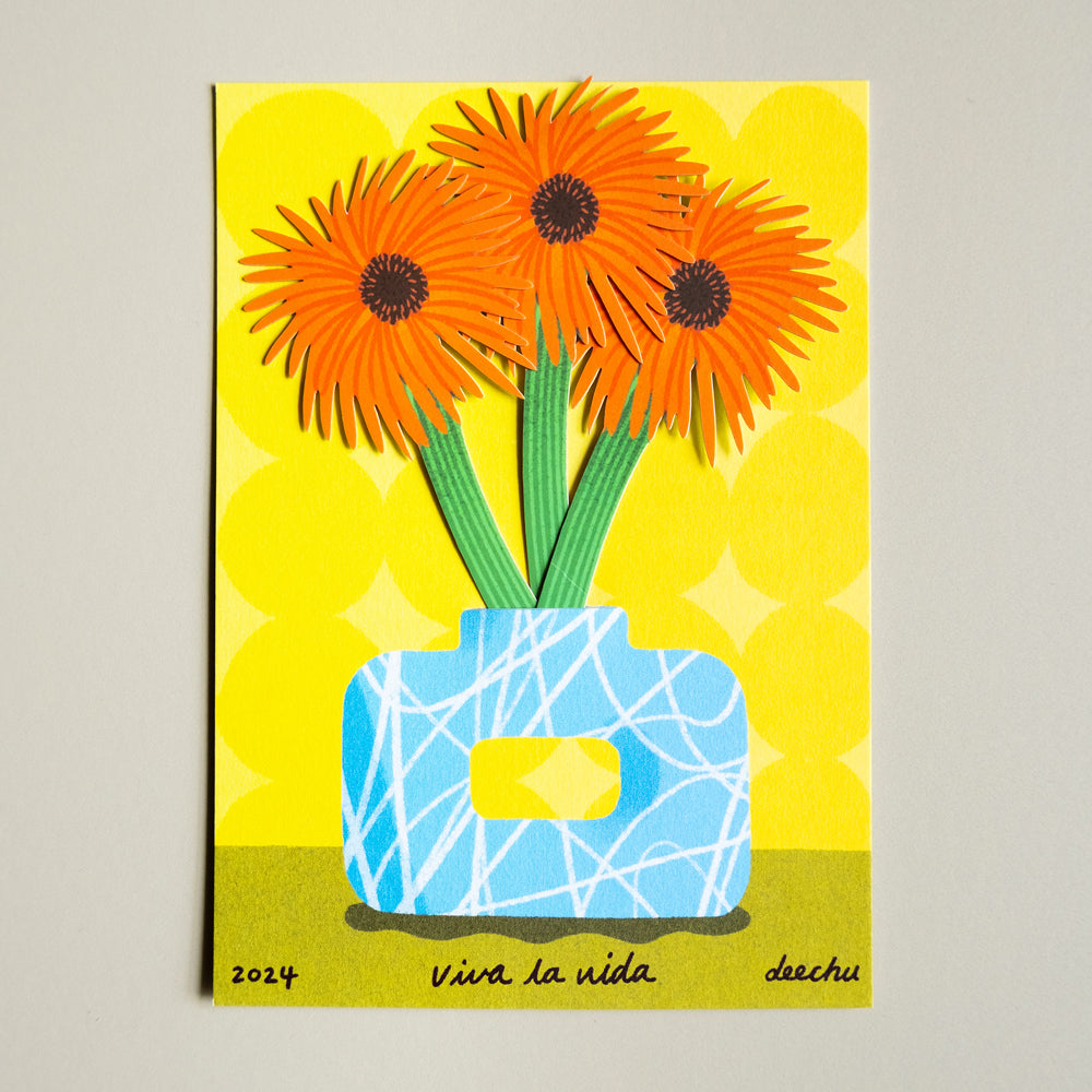 插花明信片|情緒滿滿